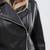 Women’s black  lambskin short zip leather jacket