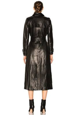 Women's  black  lambskin leather coat- full sleeve 3