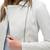 Women’s white biker lambskin leather jacket -zip detailing
