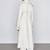 Women’s mid-length belted leather white trench-style coat 