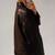 Women’s brown oversized, slouchy fit  lambskin leather jacket