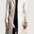 Women’s classic mid-length belted leather white trench-style coat