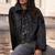 Women’s black  lambskin leather jacket -korean style trucker jacket