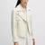 Women’s white  lambskin leather jacket -straight zipper detail & stylish look