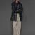 Women’s classic mid-length belted leather black trench-style coat