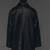 Women’s classic mid-length belted leather black trench-style coat