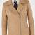 Women’s beige lambskin leather biker jacket straight zipper detail