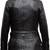 Women’s black lambskin leather jacket -asymmetrical  zipper detail & waist belt style