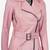 Women’s pink leather jacket -asymmetrical zipper detail stylish look