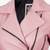 Women’s pink leather jacket -asymmetrical zipper detail stylish look