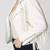 Women’s white fringe lambskin leather biker jacket