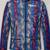 Women’s mid-length multi-color leather coat  trench style zipper coat
