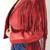 Women’s red fringe lambskin leather biker jacket