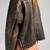 Women’s tailored mid-length rub-off leather coat brown