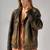 Women’s tailored mid-length rub-off leather coat brown