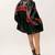Women’s black - red lambskin leather jacket- zipper detail stylish look