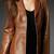 Women’s brown tailored mid-length trench style leather coat