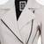 Women’s mid-length belted leather trench-style coat in white