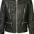 Women’s black lambskin leather jacket - 4 zip pockets detailing