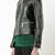 Women’s black lambskin leather jacket - 4 zip pockets detailing