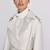 Women’s white full-length safari-inspired leather trench coat