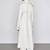 Women’s white full-length safari-inspired leather trench coat