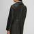 Women’s black full-length safari-inspired leather trench coat