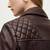 Women’s brown lambskin leather jacket -quilted shoulder tylish look
