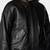 Women’s black leather jacket- 2 button pockets ribb waist stylish look