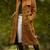 Women’s brown suede full-length safari-inspired leather trench coat  belted
