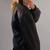 Women’s black bomber lambskin leather jacket -asymmetrical zipper