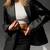 Women’s  black tailored trench style leather coat