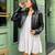 Women’s black lambskin leather short jacket - stright zipp style