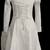 Women's white full-length lambskin leather coat- full sleeve with lace