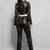 Women’s black lambskin leather short jacket -  zipp style