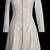 Women's white full-length lambskin leather coat- full sleeve with lace