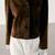 Women’s coffee brown lambskin leather jacket -button finish