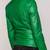 Women’s green lambskin leather jacket -asymmetrical zipper biker jacket