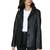 Women’s black button trench style leather coat  full sleeve