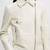 Women’s white lambskin leather zipper jacket