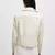 Women’s white lambskin leather zipper jacket