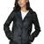 Women’s black button trench style leather coat  full sleeve