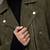 Women’s olive green suede leather jacket- multiple zipper detail