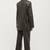 Women’s black safari trench style leather coat