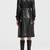 Women’s black belted full-length leather trench coat