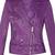 Women’s purple  lambskin leather jacket- multiple zipper & detail biker stylish look