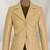 Women’s tailored beige leather blazer coat