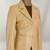 Women’s tailored beige leather blazer coat