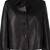 Women’s black lambskin button leather jacket-formal jacket