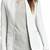 Women’s tailored white leather blazer coat